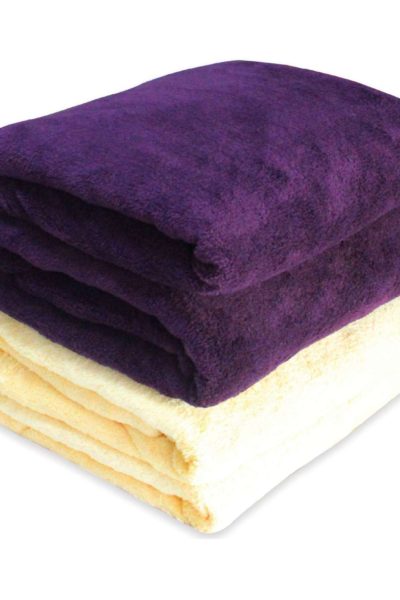 Coral Fleece Blanket In Solid Color