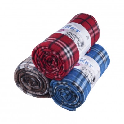 Polar Fleece Blanket In Plaid