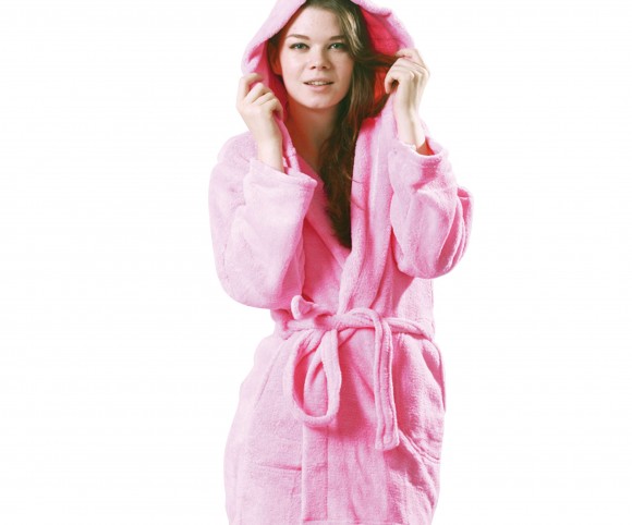 Microfiber printed bathrobe