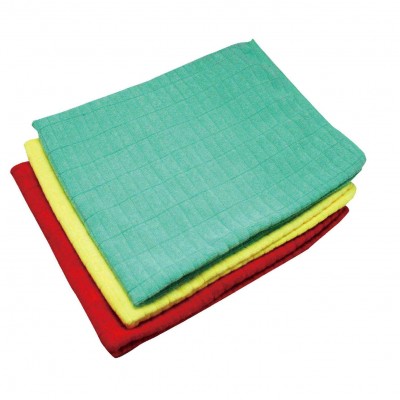 Microfiber bathroom cleaning cloth with small grid pattern
