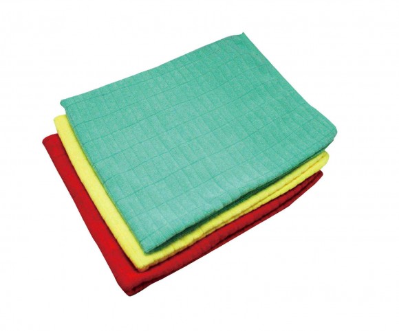 Microfiber bathroom cleaning cloth with small grid pattern