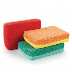 Colorful Sponge With Microfiber Cloth Surface