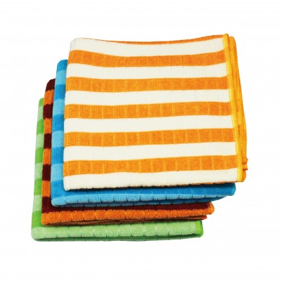 Microfiber Cleaning Cloth In Colored Plaid