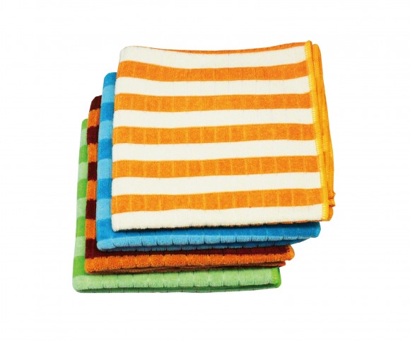 Microfiber Cleaning Cloth In Colored Plaid