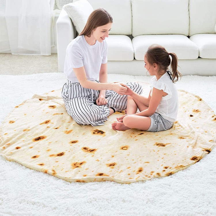 selling microfiber super soft round pizza burrito tortilla