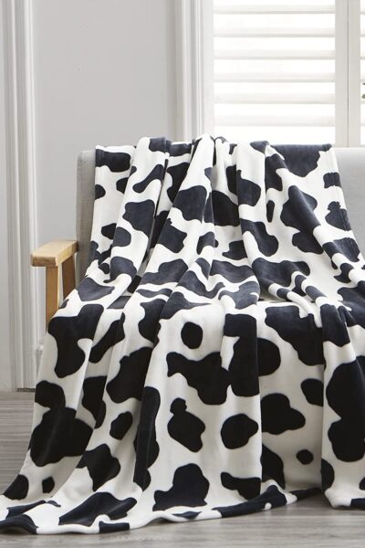 cow print blanket