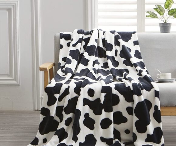 cow print blanket